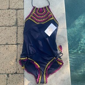 Becca one-piece embroidered swimsuit